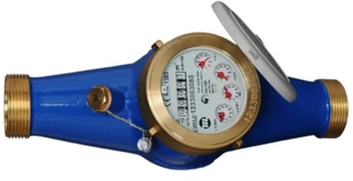 CMS Contador de Agua de Chorro múltiple con Rodillos protegidos 1 1/4, Multicolor