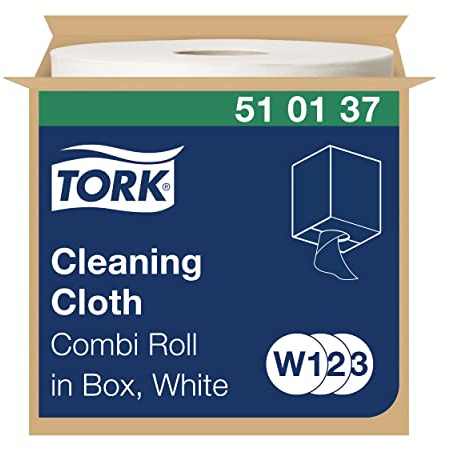 Tork Cleaning Cloth White W1/2/3, Repeated Use, 1 x 400 Cloths, 510137