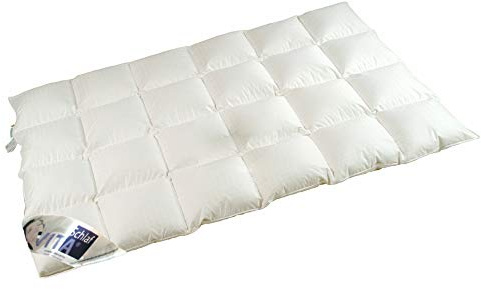 Vitaschlaf® Duntäcke DE Luxe 90 % sibiriskt land, duntäcke, ALLA STORA STORLEKAR, värmenivå 4 medium (155 x 200 cm)