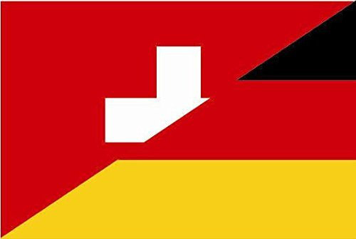 U24 Aufkleber Schweiz-Deutschland Flagge Fahne 12 x 8 cm Autoaufkleber Sticker