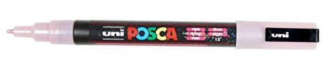 uni-ball 186584 - Marcatore POSCA con punta tonda fine, rosa glitterato