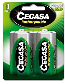 Cegasa Rechargeable – Pack 2 Batterien HR20, grün