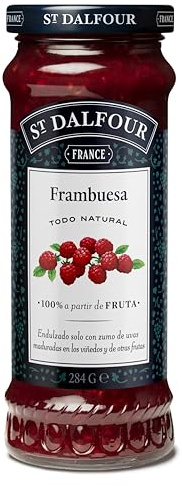 St. Dalfour Red Raspberry Fruit Spread - 10oz - 100% from Fruit, No Artificial Ingredients, Non-GMO, No Cane Sugars, All Natural, Made in France