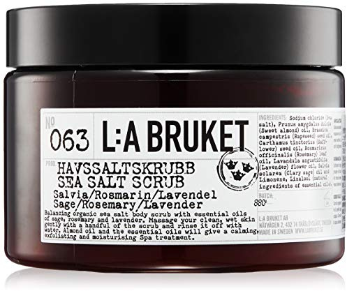 L:a Bruket No.63 Salt Scrub, Sage / Rosemary / Lavender, 1er Pack (1 x 350 ml)