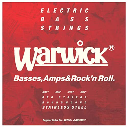 Warwick Bass Saiten,4er,35-095,Red Stainless Steel