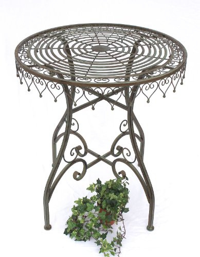 DanDiBo Bistrotisch Antik Rund Klapptisch Malega 12184 Bistro Tisch Gartentisch Metall Eisentisch Balkontisch Vintage