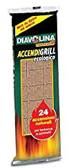 Diavolina - AccendiGrill, Ecologico, Accensioni Naturali per Barbecue e Caminetti, 24 tavolette