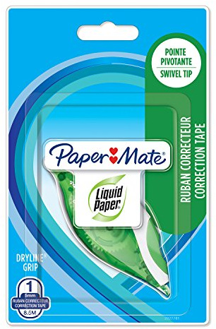 Paper Mate Liquid Paper DryLine Grip cinta correctora, verde