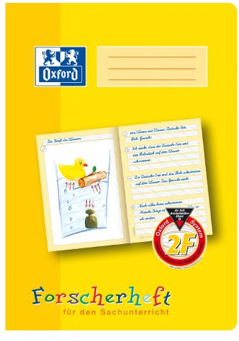 Oxford Forscherheft A4, Lineatur 2F (2. Klasse), gelb, 10 Stück