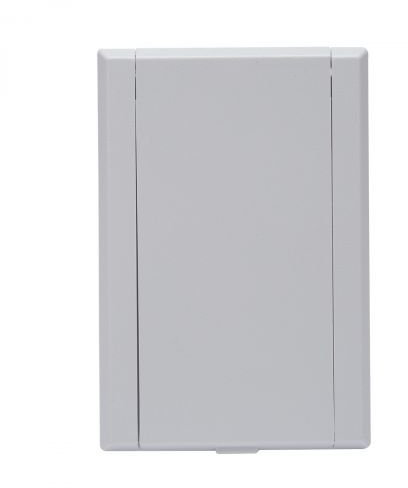 Saugdose rechteckig VacuValve, Zentralstaubsauger Steckdose, 90x135mm, 2 Kontaktstifte, Öffnung 36-38mm (Weiss)