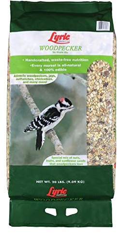 Lyric Woodpecker Wild Bird Seed for Outside Feeders, Shelled, No Waste Bird Seed with Nuts & Dried Fruit, 20 lb Bag