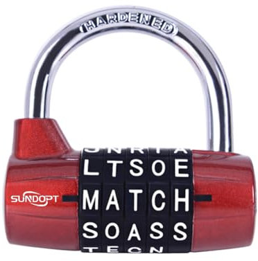 Gym Locker Lock, Kingo 5 Lettre Serrure à combinaison Mot de passe Cadenas de sécurité robuste