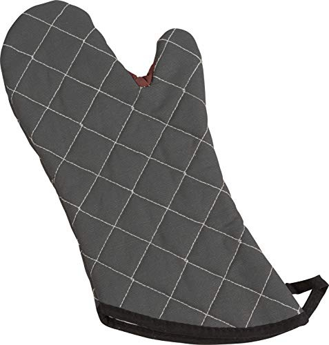 San Jamar 800FG13-BK BestGuard Commercial Heat Protection Up to 450° F Oven Mitts (Pair), 13 Length, Black