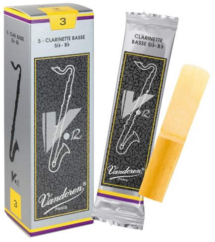 Vandoren V12 Bass clarinet reeds, box of 5 - Strength 3