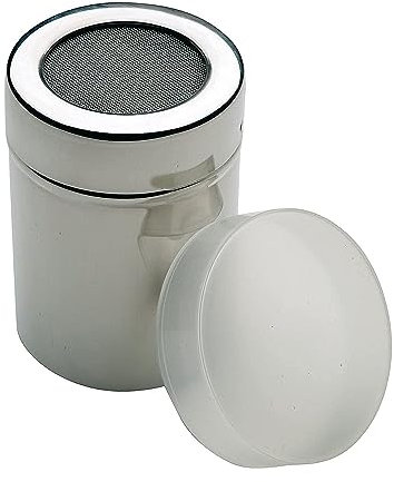 Pedrini spargizucchero a velo in acciaio inox con coperchio in plastica