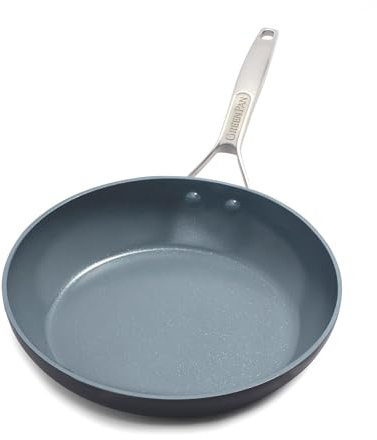 GreenPan Paris Pro Hard Anodized Healthy Ceramic Nonstick, 10 Frying Pan Skillet, PFAS-Free, Dishwasher Safe, Grey