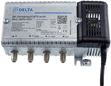 DCT Delta – BKE 39 PS KDG VPE: 1, Hausanschlussverstärker KDG C (4.2) 1 GHz 39 dB, RW 65 MHz 29 dB Verstellvorrichtung Ebene