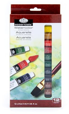 Royal & Langnickel Watercolor Artist Tube Paint, 21ml, 12-Pack