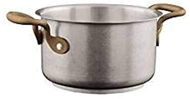 Vintage 1965 köttgryta i antikt rostfritt stål 16 cm