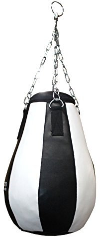 Lisaro Maisbirne | Boxbirne | Schlagbirne | Uppercut | Punchingball, gefüllt, Retro Maisbirne aus Kunstleder, Profi Maisbirne im 8 Elementen Design inkl. Stahlkette-Aufhängung, 60cm Hoch, 12kg