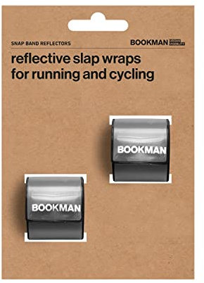 Bookman Urban Visibility: Snap Band Reflektoren, Schwarz (2 Stück) – Reflektierende Laufausrüstung – Reflektierende Bänder (3 x 39,5 cm)