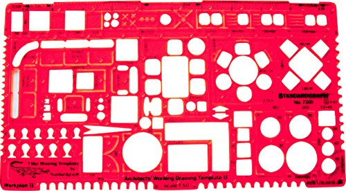 Standardgraph ST7301 - Architekt Werkplanschablone Maßstab 1:50
