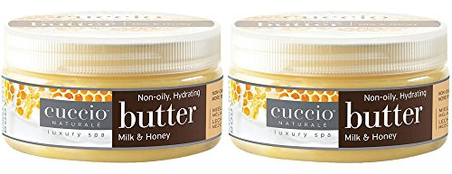 Cuccio Naturale Butter Blend Hydrating Treatment for Hands, Feet & Body – Milk & Honey – Non-Greasy, 24-Hour Moisturization – 8 oz (Pack of 2)
