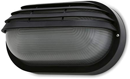 DOPO LIGHTING - FAR kellerlampe e27 - ovalleuchte IP44 für den Außen- und Innenbereich - kellerleuchte - feuchtraumlampe - wandleuchte keller - lampe keller robust und langlebig