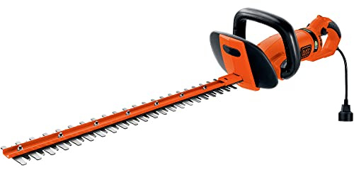 BLACK+DECKER Hedge Trimmer, Rotating Handle, Dual Blade Action Blades, 3.3-Amp, 24-Inch (HH2455)