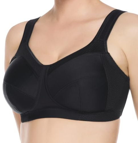 Ulla Dessous - Kate - Sport und Entlastungs-BH ohne Bügel (95 G Schwarz)