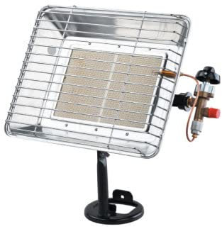 Gas-Heizstrahler komplett mit Regler, Schlauch und Flaschenhalterung