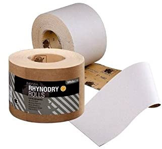 RHYNODRY White Line ROLLEN 115X50M P320 - Verschiedene Körnung - Schleifrollen zum Schleifen von Holz, Metall, Stahl, Edelstahl
