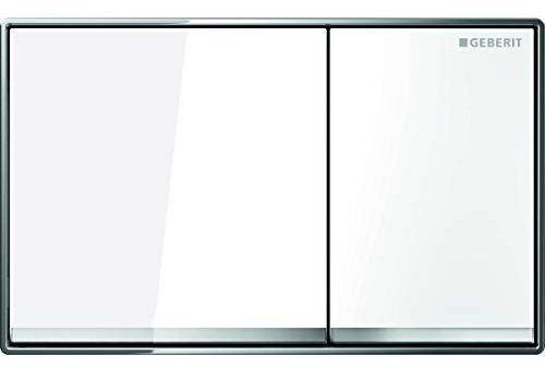 Geberit, Piastra di azionamento per cassette di risciacquo ad incasso Omega 60 115.081.SI.1 a doppio getto d'acqua, Bianco, 115081SI1