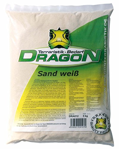 Dragon Sable de terrarium- sans poussière - également pour aquarium - couleur blanc - 5 kg