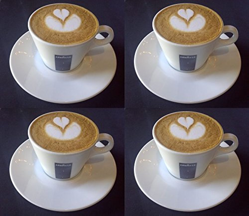 4 X 5.5oz Cappuccino Coupes Porcelaine et soucoupes.
