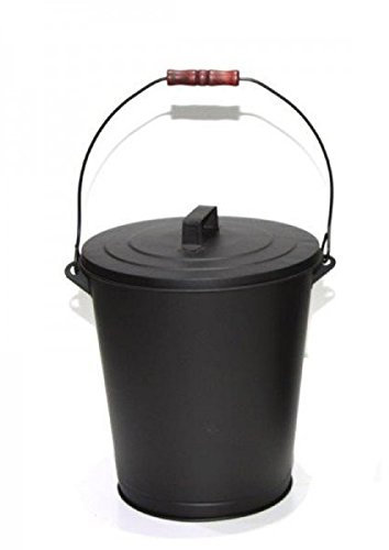 Grillpaul Ascheeimer mit Deckel und Tragebügel Eimer anthrazit 11 Liter