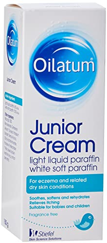 Oilatum Junior Cream, Eczema and Dry Skin Emollient for Kids, Soothing and Hydrating Moisturizer for Sensitive, Itchy Skin, Dermatologist Recommended Relief for Irritated Skin, 1 x 150g
