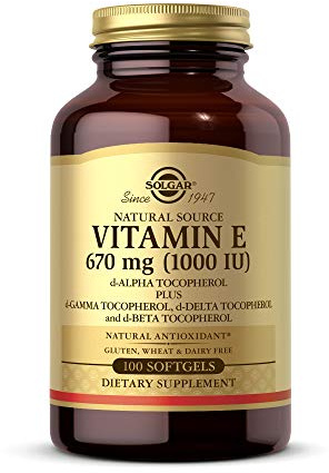 Solgar Natural Source Vitamin E 671mg - Supports The Immune System - Protects Cells from Oxidative Stress - 100 Softgels