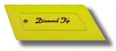 YELLOW DIAMOND TIP SQUEEGEE HARD CARD - WINDOW TINTING TOOL