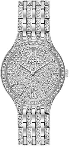 BULOVA Women's Analog Quartz Watch with Stainless-Steel Strap 96L243