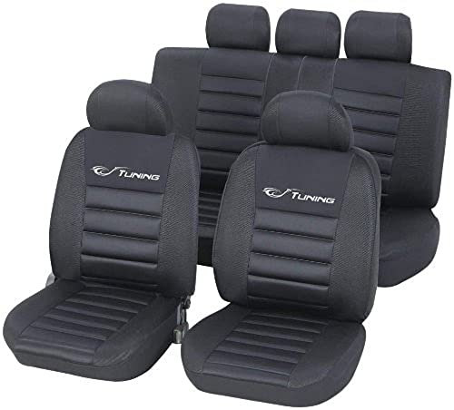 Unitec 84953 Autositzbezugset Tuningschwarz