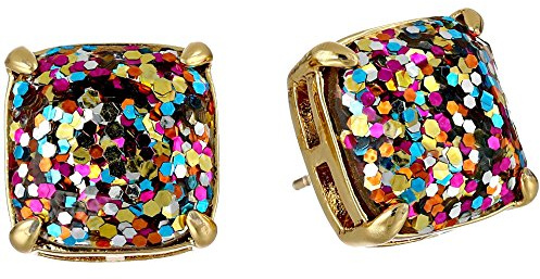 Kate Spade New York small square studs, Multi Glitter