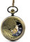 Feilok Antiken Bronze,Römische Ziffern, Handaufzug Mechanische Taschenuhr, Anhänger Kette, Phönix-Firebird,Hochqualität