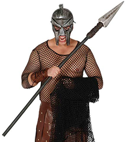 FIESTAS GUIRCA | Lance Démontable 5 Pièces (150 cm) - Arme Blanche de Jouet pour Costumes Romains, Grecs et Médiévaux - Accessoire pour Fêtes et Carnaval - Tous les Usagers - Marron Argenté