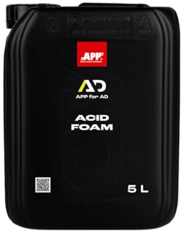 APP for AD Acid Foam - Detergente schiumogeno attivo per esterni auto | Shampoo auto per idropulitrice | pH acido | 3 modi d'uso | Concentrato e altamente efficace | Profumo di limone | 5 L