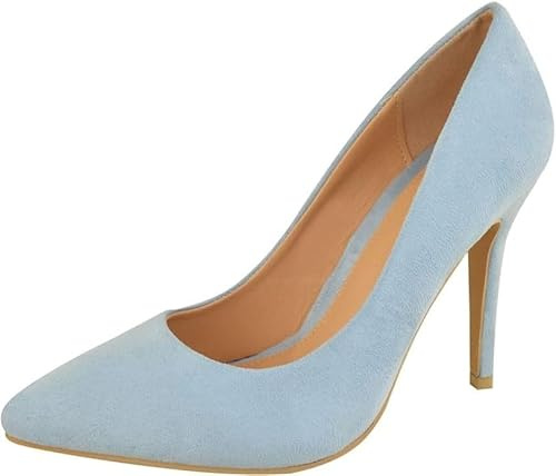 Womens Ladies Low MID HIGH Heel Pointed Toe Pumps Smart Office Work Court Shoes Size (UK 4 / EU 37 / US 6, Black Suede)