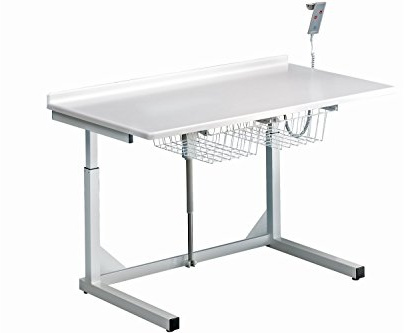 Pressalit Table à langer électrique réglable en hauteur R8641 - Table à langer murale / table à langer en plastique blanc - Pour usage public et privé