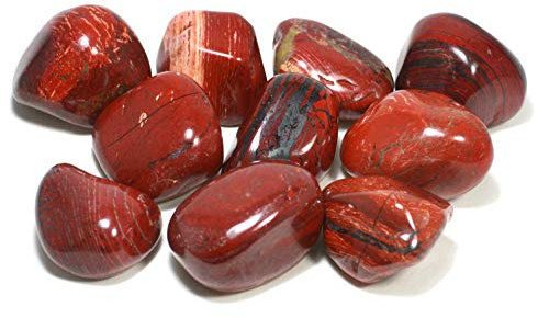 CrystalAge - Piedra de jaspe pulida de color rojo (20-25 mm)