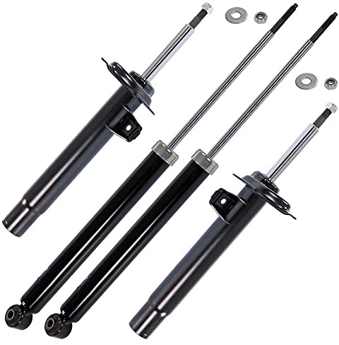 BESTPRICE 4x amortisseurs à gaz avant et arrière jambe de suspension, Compatible avec BMW Série 3 (E46), 3 Cabrio (E46), 3 Compact (E46), 3 Coupe (E46), 3 Touring (E46)