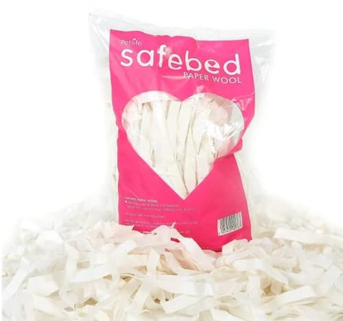 Petlife Safebed Paper Wool ,White,Animal Bedding Sachet for Small Pet